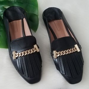 Hugo Boss Leather Fringe Loafers Size 7.5